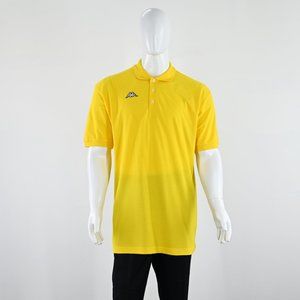 Kappa Men Yellow Cotton Polo T-Shirt